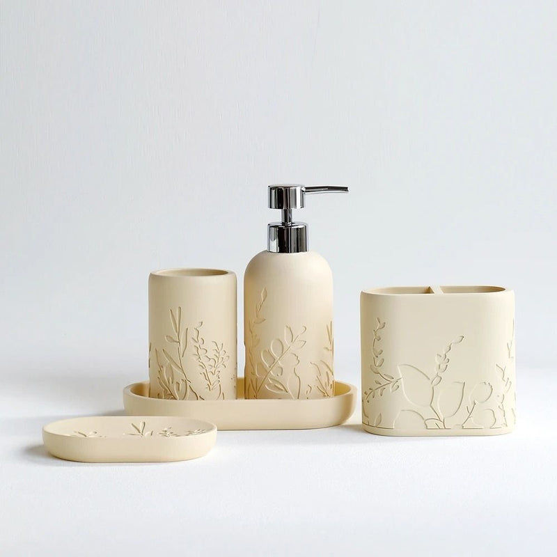 Conjunto Esculpido 5 Peças para Banheiro -  SwanBathroom